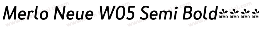 Merlo Neue W05 Semi Bold字体转换